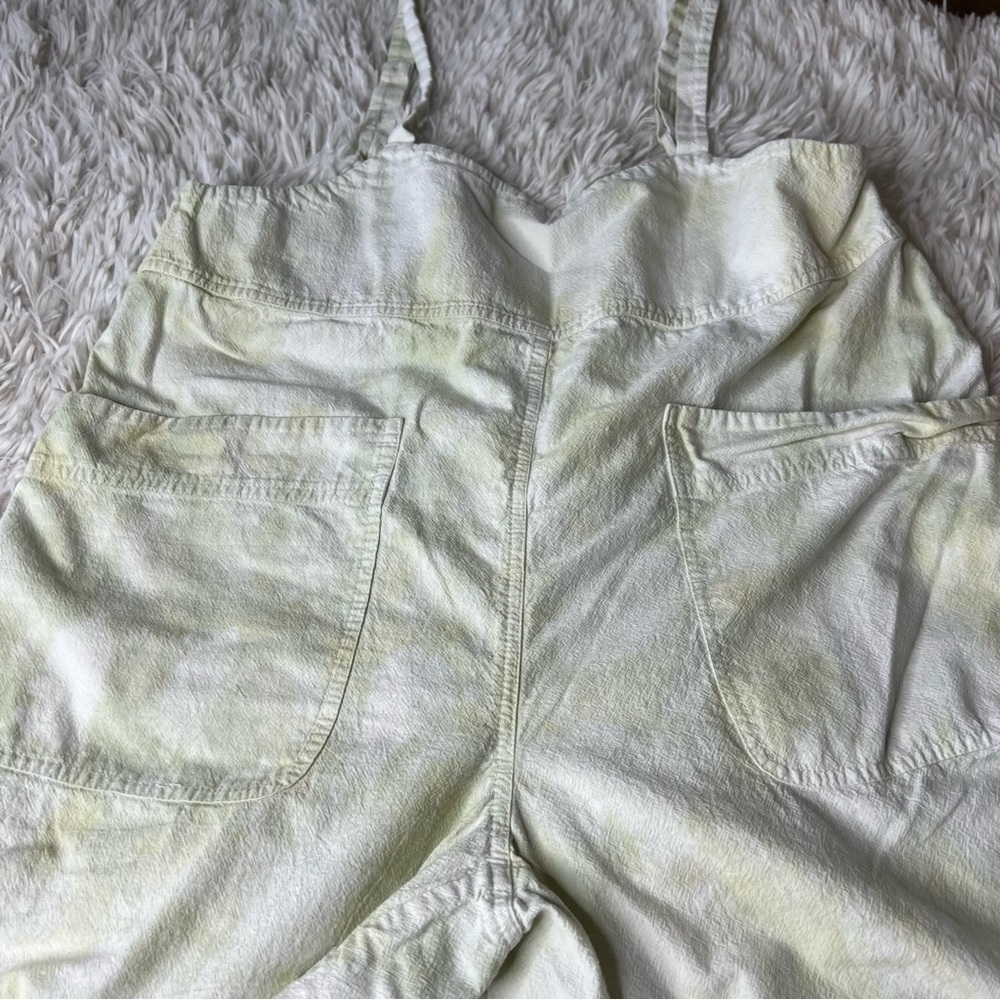 FREE PEOPLE Stroll In Kyoto Green White Tie Dye Overall - Picture 4 of 8